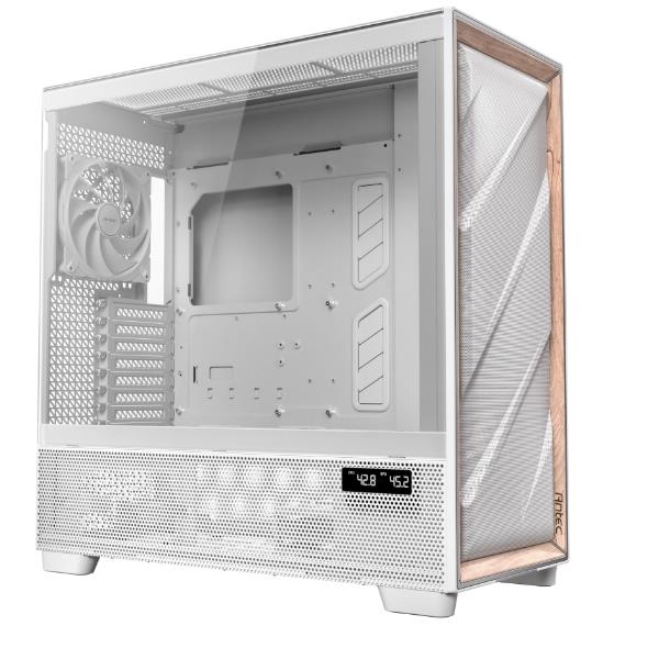 Antec FLUX PRO W Geh Antec FLUX PRO White Midi Tower con Design Flusso d'Aria Multidirezionale e Supporto GPU Verticale colore Bianco