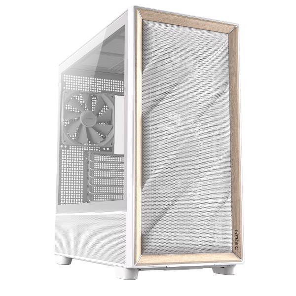 Antec FLUX WHITE Case PC Mid Tower con Vetro Temperato e Pannello Frontale in Legno di Betulla Supporto Radiatore 420 mm 5 Ventole PWM Incluse colore