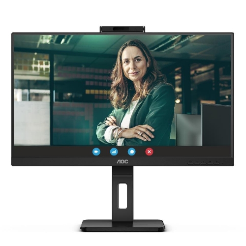 AOC 24P3CW Monitor PC 23.8'' IPS Full HD 1920x1080 100Hz USB-C 65W Webcam 5MP Hub USB LAN colore Nero