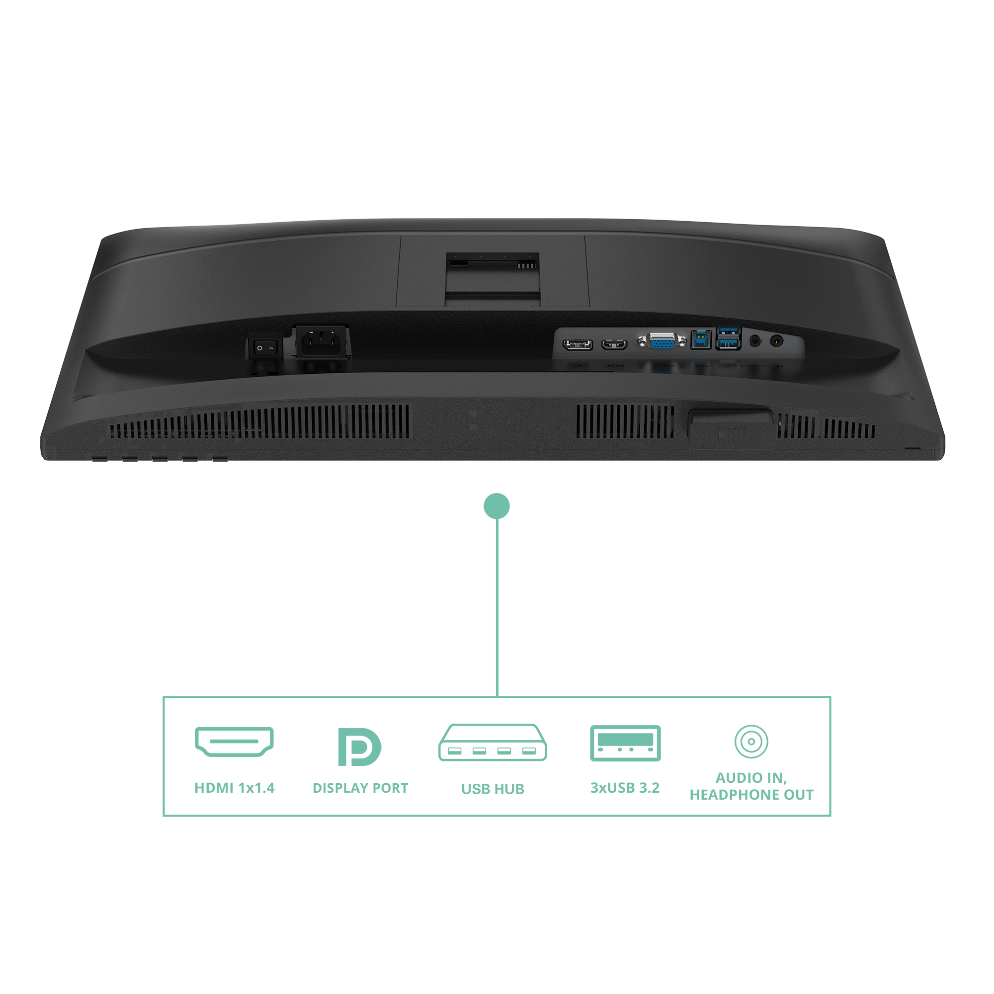 AOC 24P4U Monitor PC 23.8'' Full HD IPS 120Hz 4ms AMD FreeSync Hub USB 3.2 Altoparlanti colore Nero