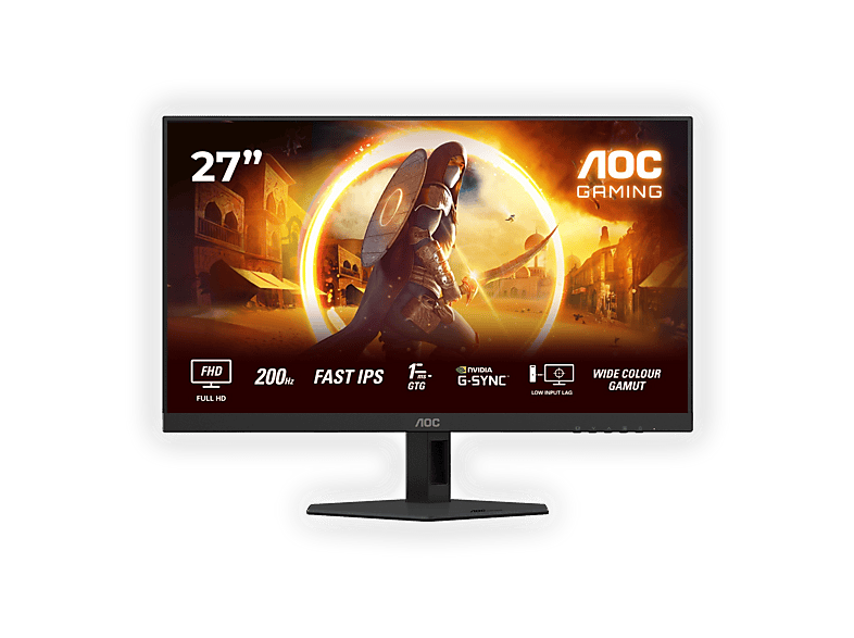 AOC 27G4HRE Monitor Gaming 27'' FHD 1920x1080 Fast IPS 200Hz 1 ms GtG HDR10 G-Sync Compatibile Speaker Nero