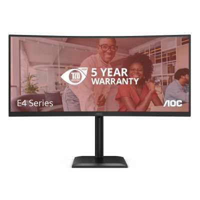 aoc-cu34e4cv-monitor-pc-34-curvo-va-uwqhd-219-120hz-hdr10 AOC CU34E4CV Monitor PC 34'' Curvo VA UWQHD 21:9 120Hz HDR10 USB-C 90W KVM FreeSync colore Nero
