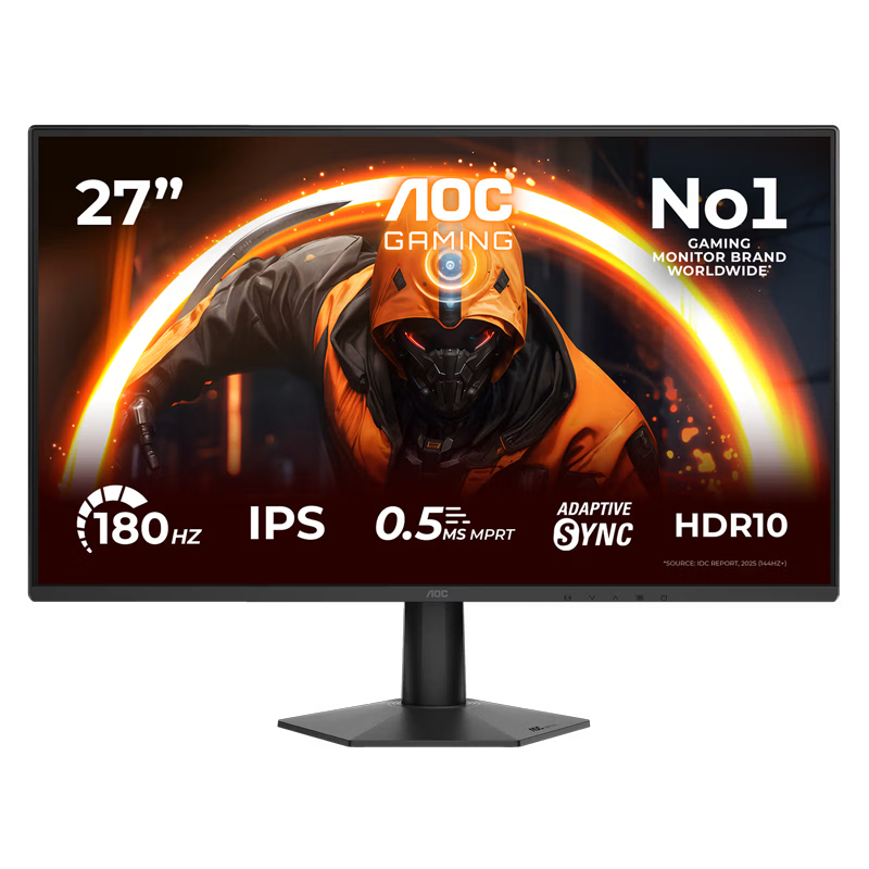 Aoc Monitor Gaming 27 LED Ips FHD 180hz 300 Cdm, DP/Hdmi 27g50f