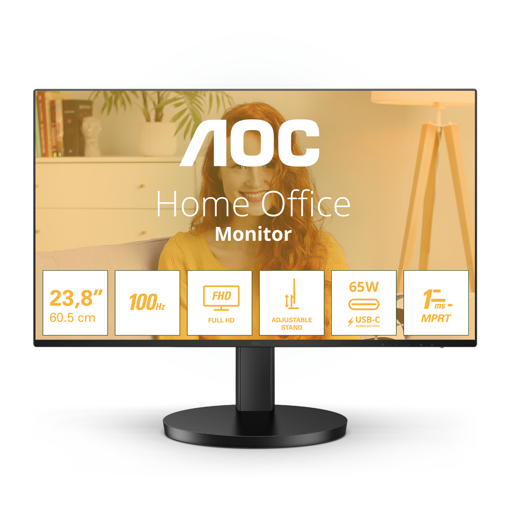 AOC Q27B3CF2 Monitor 27'' IPS QHD 2560x1440 100Hz 1ms USB-C Altoparlanti Regolazione Altezza colore Nero