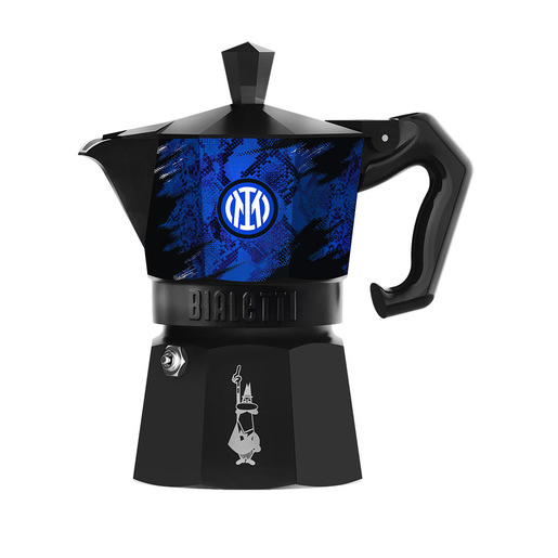Bialetti Moka Express 3 tazze Inter 0,15 L Nero, Blu