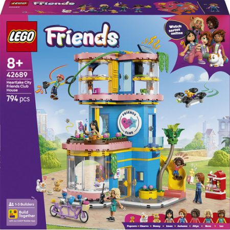 LEGO Friends 42689 Casa dell’Amicizia di Heartlake City, Giocattolo Miniatura da Costruire, 5 Mini Bamboline e 3 Animali, 8+