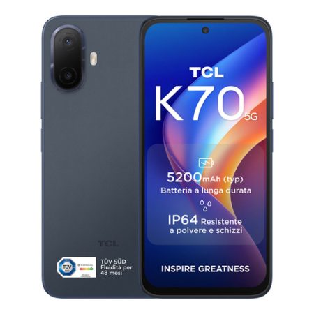 TCL K70 5G 17,3 cm (6.8'') Doppia SIM Android 16.0 USB tipo-C 4 GB 128 GB 5200 mAh Blu