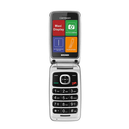 Brondi Contender 7,62 cm (3'') Bianco Telefono per anziani