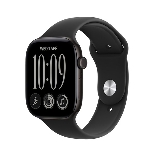 Apple Watch Series 12 GPS + Cellular, cassa 42 mm in alluminio nero con cinturino Sport nero - M/L