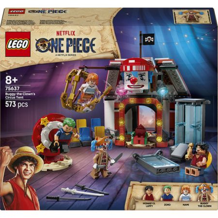 api-rest-00ed29448a7522f610cac04d7b9ea7e0-assets-aa0be221cacdc17fed347474924a69bf-preview-sgmConversionBaseFormat-sgmEbayProductFormat LEGO ONE PIECE 75637 La Tenda del Circo di Bagy il Clown, Giocattolo con 4 Minifigure e 2 Poster Ricercato, Regalo Bambini 8+