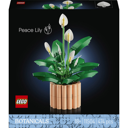 LEGO Botanicals 11504 Spatifillo, Pianta Artificiale con Vaso, Fiori Bianchi Finti e Boccioli, Regalo Fai da Te per Donne