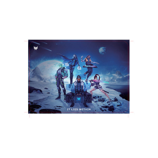 Acer Predator Gaming Mousepad - M size PMP450 Tappetino per mouse per gioco da computer Multicolore