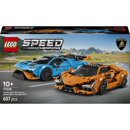 LEGO Speed Champions 77238 Lamborghini Revuelto e Huracán STO, Modelli di Auto con Minifigure, Macchine Giocattolo Regalo 10+