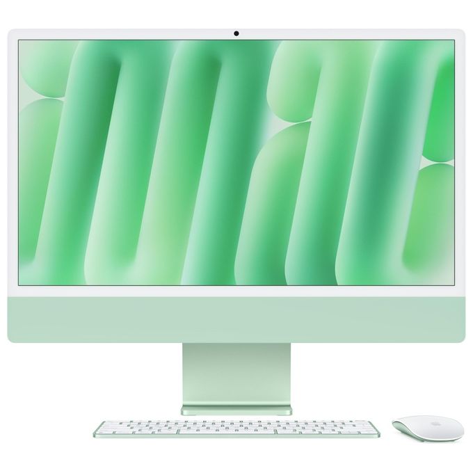 Apple MWUY3T-A iMac PC All in One Chip M4 10-core CPU 10-core GPU Display Retina 24'' 4.5K 16GB 256GB SSD colore Verde