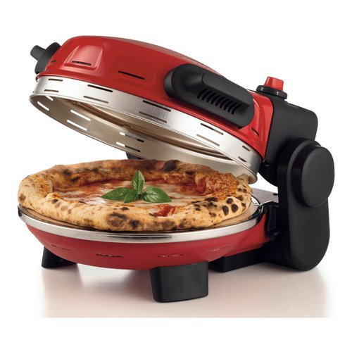 Ariete 00C093400AR0 Pizzeria Gourmet Forno per Pizza Elettrico 1500W 400°C Pietra Refrattaria 31cm 3 min cottura colore Rosso