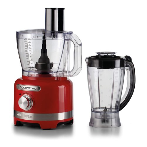 Ariete 1782-00 Gourmet Pro Moderna Robot da cucina 1000W Tritatutto 3L Frullatore 2L 2 velocita' Pulse colore Rosso