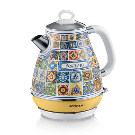 ariete-2869-positano-bollitore-elettrico-1-7-l-2200-w-base-c Ariete 2869 Positano Bollitore Elettrico 1.7 L 2200 W Base Cordless 360° Spegnimento Automatico Doppia Parete colore Giallo Blu