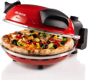 Ariete 909 Forno Pizza Elettrico Pietra Refrattaria 32 cm 1200 W 400 °C Timer 30 min colore Rosso