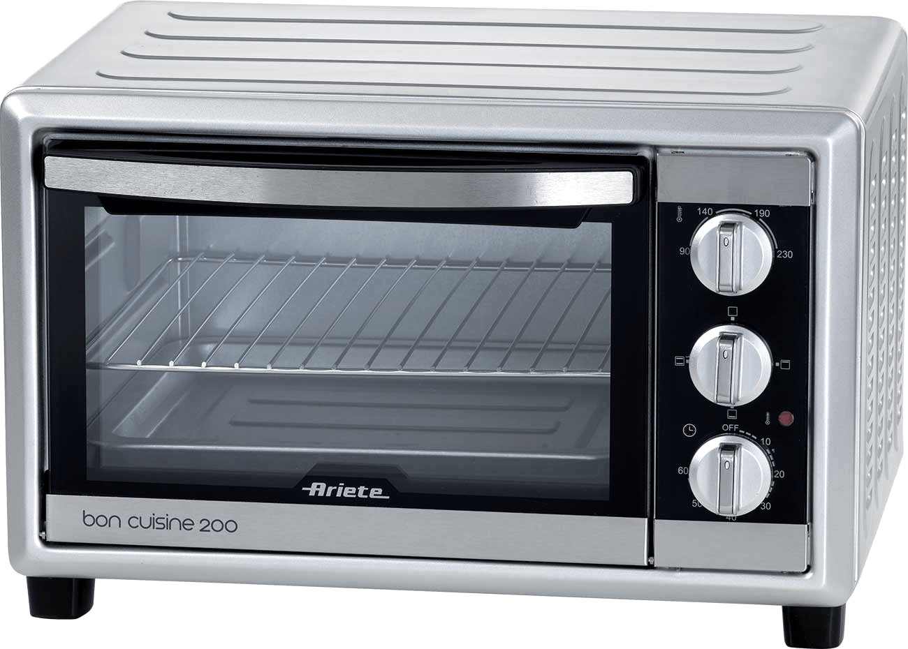 Ariete 981 Bon Cuisine 200 Fornetto Elettrico 20 L 1380 W Temperatura Max 230°C Timer 60 min colore Nero Argento