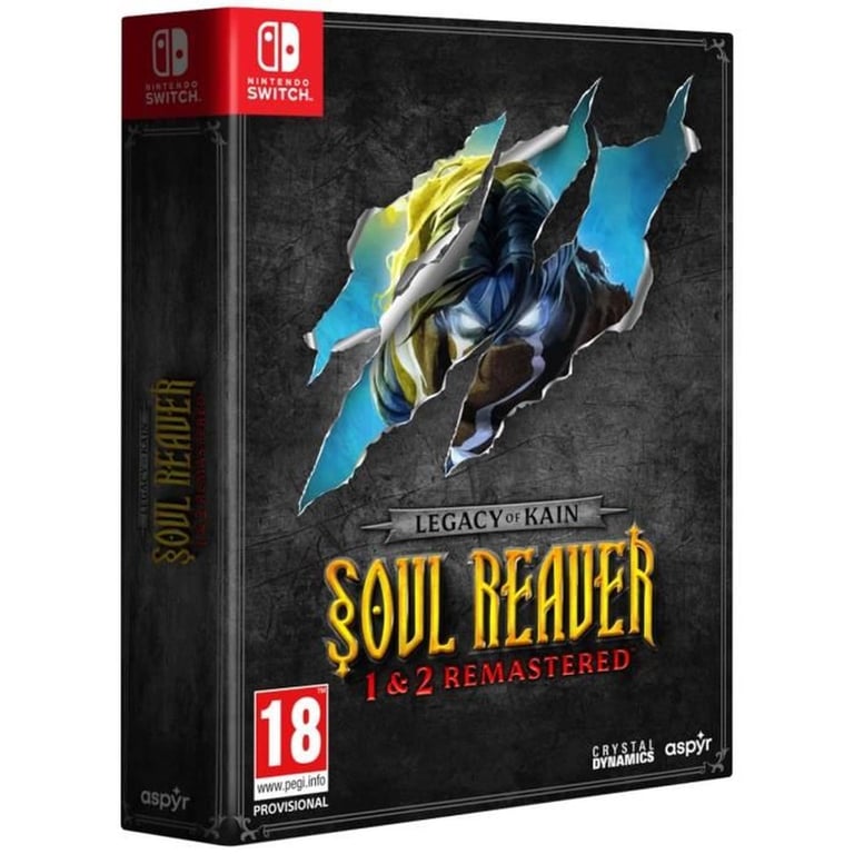 Aspyr Legacy of Kain Soul Reaver 1 e 2 Remastered, edizione deluxe, Nintendo Switch, steelbook, artbook, colonna sonora su cd