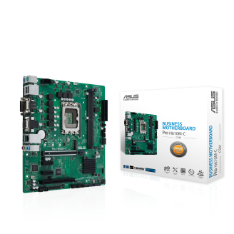 Asus 90MB1AT0-M0EAYC PRO H610M-C CSM Scheda Madre mATX Intel H610 LGA1700 DDR5 64GB PCIe 5.0 M.2 4xSATA USB 3.2 Gen2 LAN 1Gb colore Nero - 0