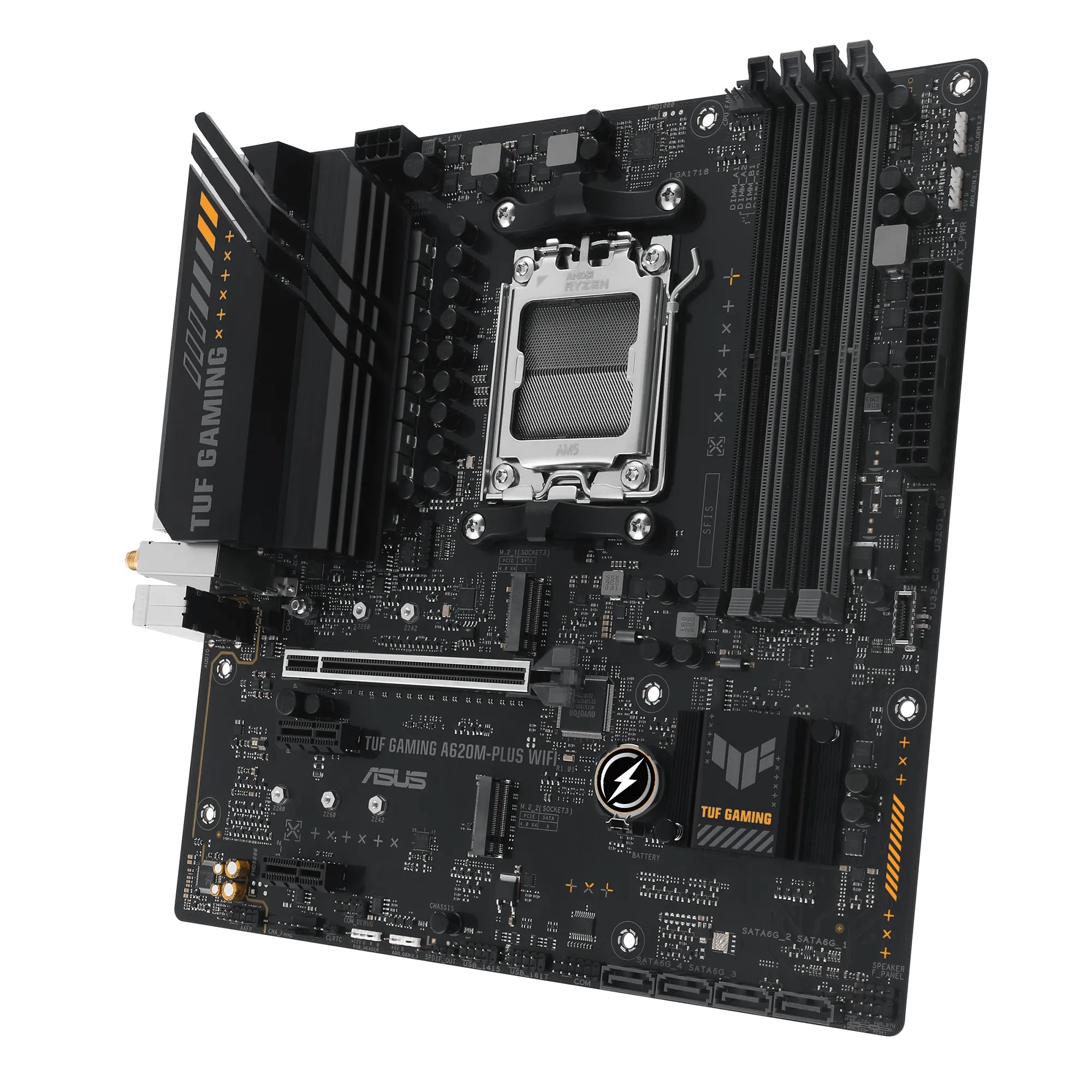 Asus 90MB1FR0-M0EAY0 TUF GAMING A620-PRO WIFI Scheda Madre ATX Socket AM5 DDR5 Wi-Fi 6 Bluetooth 5.3 2.5Gb Ethernet PCIe 4.0 2x M.2 USB 3.2 Gen 2
