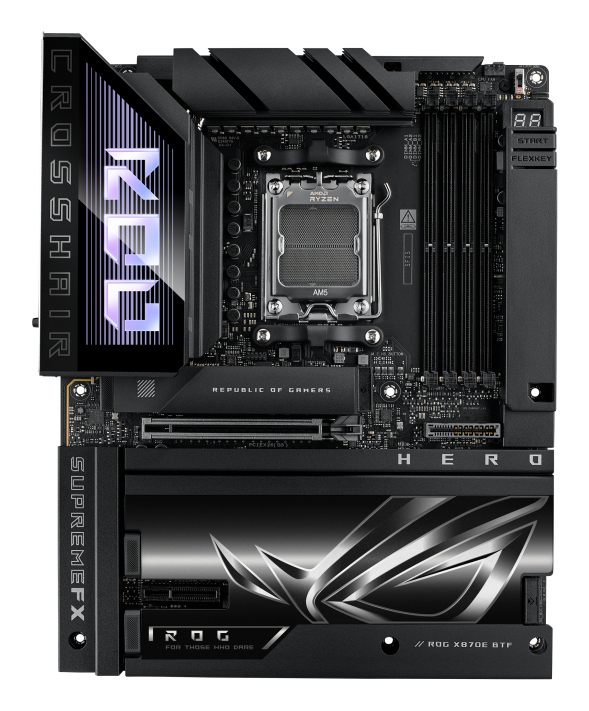 Asus Rog Crosshair X870E Hero BTF 90MB1MX0-M0EAY0 Scheda Madre ATX AMD X870E Socket AM5 DDR5 Wi-Fi 7