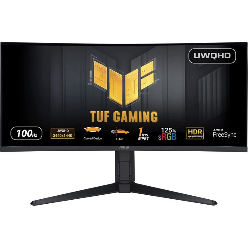 Asus VG34VQEL1A TUF Gaming Monitor Gaming Curvo 34'' UWQHD 100Hz VA 1ms FreeSync HDR10 colore Nero