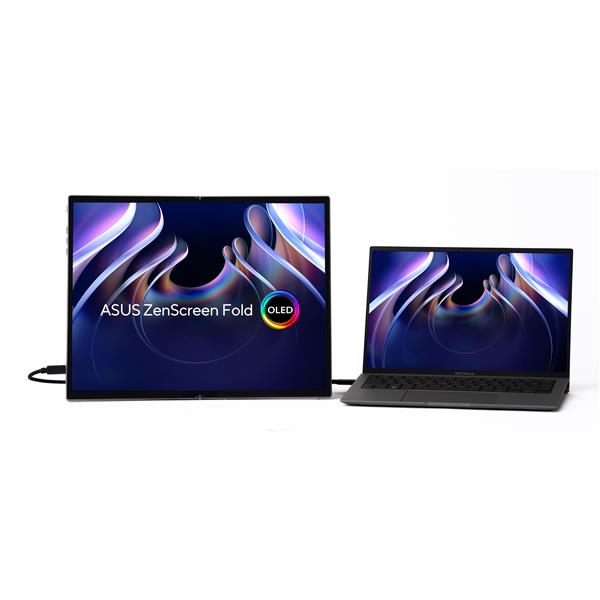 Asus ZenScreen Fold OLED MQ17QH 90LM09EV-B01170 Monitor PC Pieghevole 17.3'' Quad HD Argento