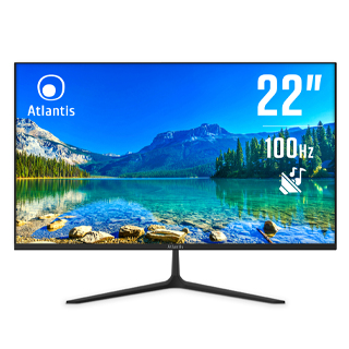 Atlantis A05-HE22VF-VHM Monitor PC 21.5'' VA Full HD 1920x1080 100Hz 5ms FreeSync VGA HDMI Multimediale colore Nero