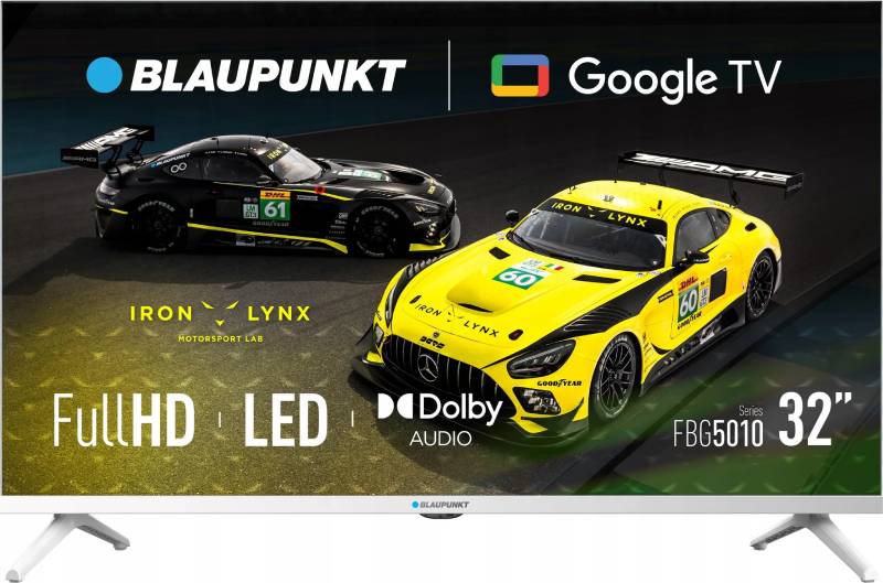 Blaupunkt 32FBG5010S Smart TV LED 32'' Full HD Google TV DVB-T2 DVB-S2 Wi-Fi Bluetooth colore Bianco