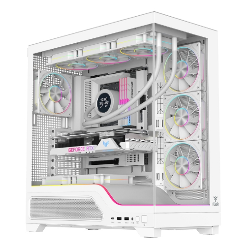 CASE SHOWBUI WAVE 82W GAMING TOWER ATX 4x12CM ARGB FAN 2xUSB3 TYPE-C DARKER TEMP GLASS SIDE FRON
