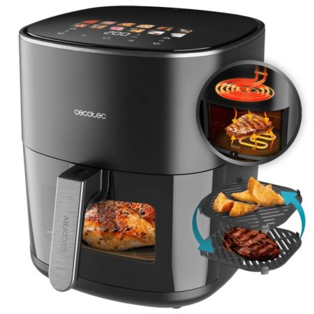 cecotec-a01-eu01-100500-cecofryandgrill-friggitrice-ad-aria Cecotec A01 EU01 100500 CecofryandGrill Friggitrice ad aria 6,5 L 2200 W 12 programmi display LCD colore Nero