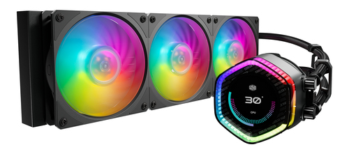 Cooler Master Dissipatore A Liquido 3 Ventole Mobius 120 Argb Schermo LCD Pers Da 2.1 Pollici MLY-D36m-A24pz-R1