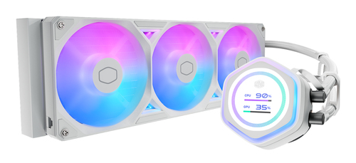 Cooler Master Dissipatore A Liquido Atmos Ii, 3x120mm Argb, Kit LCD Inc, Bianco MLX-D36m-A25sz-LW