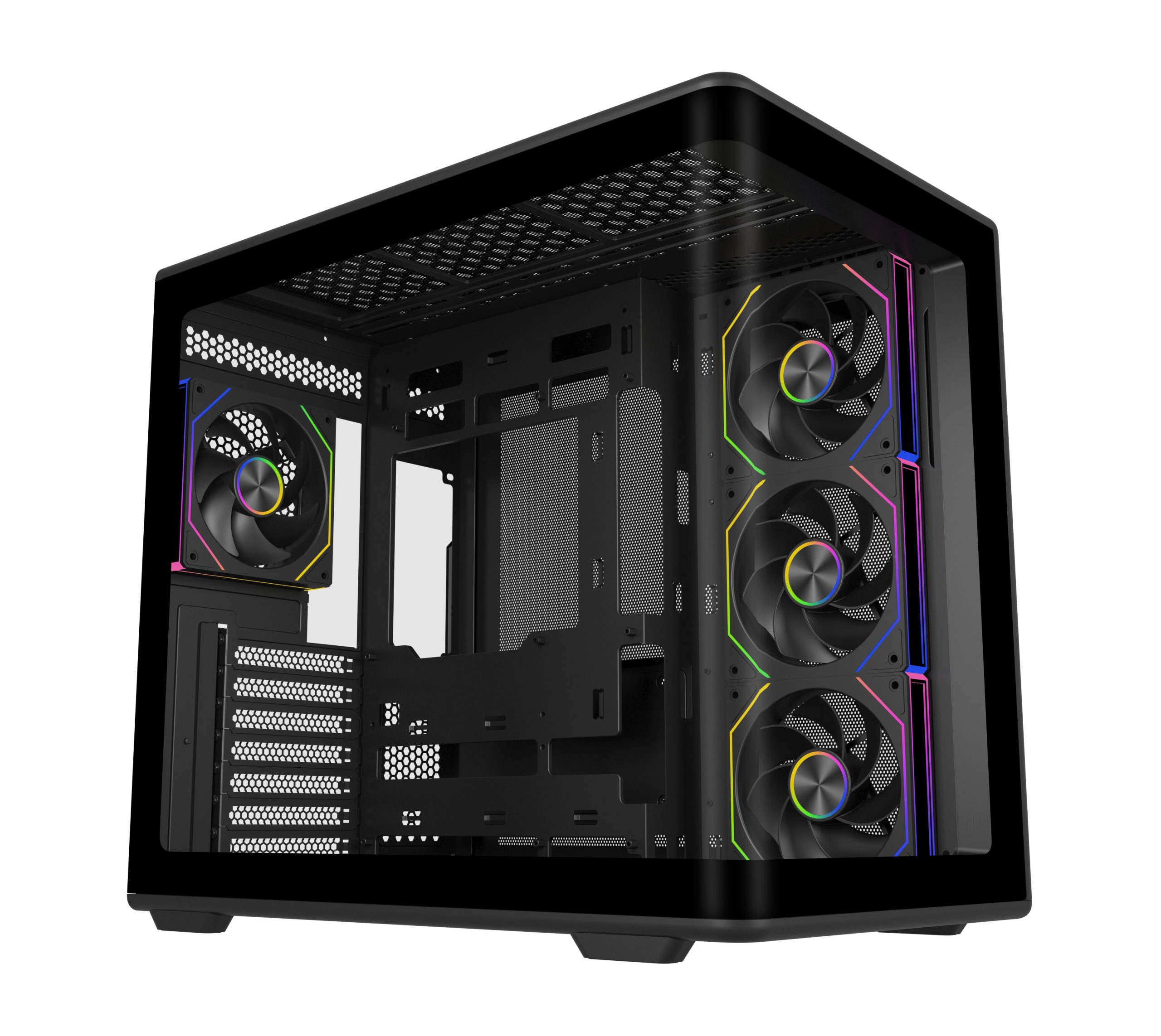Cooler Master E600-KGNN-S01 Elite 600 Case Tower ATX Fattore di Forma Esteso 7 Slot Espansione Vetro Temperato Nero Trasparente