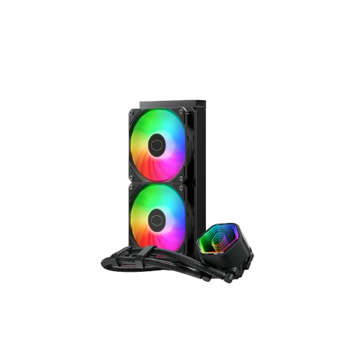 Cooler Master MLW-D24M-A18PA-R1 MasterLiquid 240 Core II Dissipatore a Liquido CPU ARGB 240mm 2x120mm PWM 1750 rpm 25 dB colore Nero