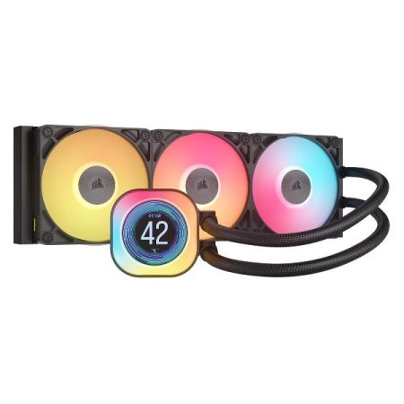 corsair-cw-9061023-ww-icue-link-titan-360-rx-lcd-raffreddato Corsair CW-9061023-WW iCUE LINK TITAN 360 RX LCD Raffreddatore d'aria 12 cm 3 ventole LED RGB LGA 1851 LGA 1700 AM4 AM5 colore Nero