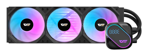 Darkflash De240 Aio Liquid CPU Cooler, 240mm Radiator, 2x120mm Argb Fans, 2500 Rpm Pump DF-De240-BK-049
