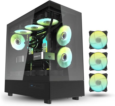 darkflash-dpx90-pc-case-atx-micro-atx-mini-itx-motherboard Darkflash Dpx90 PC Case, ATX/Micro-ATX/Mini-ITX Motherboard Support, 3 Argb Fans, Tempered-Glass DF-Dpx90-BK-3argb-015