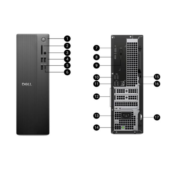Dell QVS1260 Pro Slim Essential PC Desktop Intel Core Ultra 5 225 16 GB DDR5 1 TB SSD NVMe Wi-Fi 6 Windows 11 Pro colore Nero