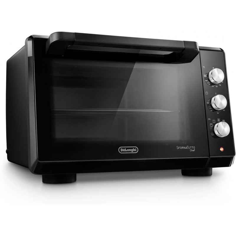 delonghi-delonghi-eo34302-sfornatutto-chef-forno-elettrico Delonghi De'Longhi EO34302 Sfornatutto Chef Forno Elettrico Ventilato 34 L 2000 W Grill Funzione Mantieni Caldo (52.5x46.5x34 cm) colore Nero