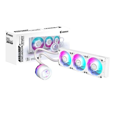 gigabyte-gp-aorus-waterforce-x-ii-360i-aorus-waterforce-x-ii GIGABYTE GP-AORUS WATERFORCE X II 360I AORUS WATERFORCE X II 360 ICE Raffreddamento a liquido per CPU AIO con 3 ventole ARGB da 120 mm schermo LCD a c