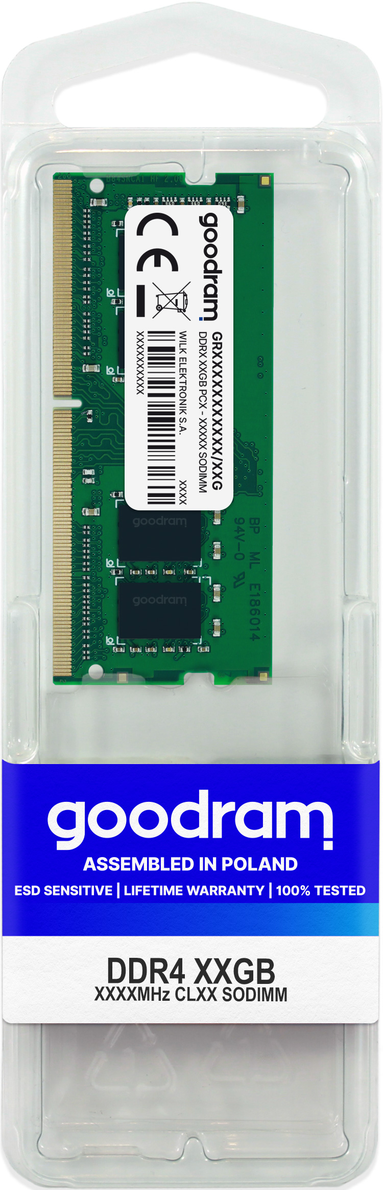 GOODRAM GR3200S464L22-32G Memoria RAM DDR4 32 GB 3200 MHz CL22 SO-DIMM 260-pin colore Verde