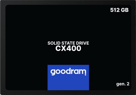 goodram-ssdpr-cx400-512-g2-cx400-gen-2-ssd-512-gb-2-5-sata GOODRAM SSDPR-CX400-512-G2 CX400 gen.2 SSD 512 GB 2.5'' SATA III 3D TLC NAND colore Nero
