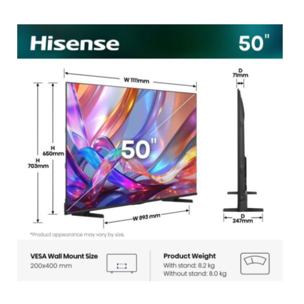 hisense-50e79s-tv-127-cm-50-4k-ultra-hd-smart-tv-wi-fi-ne Hisense 50E79S TV 127 cm (50") 4K Ultra HD Smart TV Wi-Fi Nero