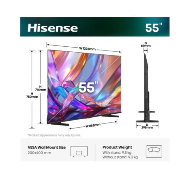 Hisense 55E79S TV 139,7 cm (55″) 4K Ultra HD Smart TV Wi-Fi Nero - 0,5 W