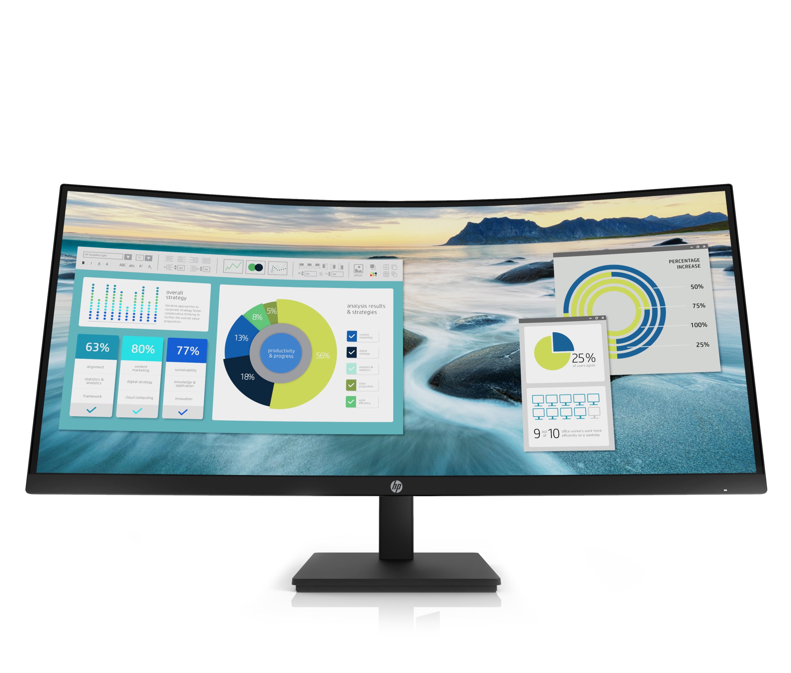 hp-21y56aa-p34hc-g4-monitor-curvo-34-wqhd-3440x1440-va-21 HP 21Y56AA P34hc G4 Monitor Curvo 34'' WQHD 3440x1440 VA 21:9 USB-C 65W Hub USB 3.2 Altoparlanti colore Nero