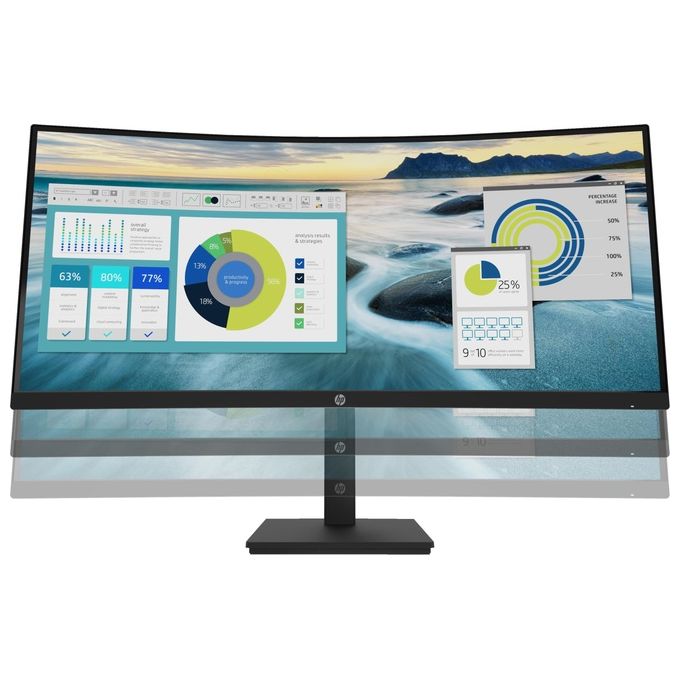 HP 21Y56AT P34hc G4 Monitor Curvo 34” WQHD 3440×1440 VA 60Hz 5ms USB-C HDMI DisplayPort colore Nero
