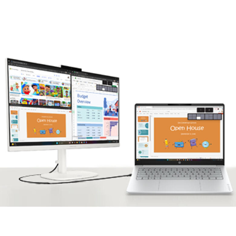 HP E09C8EA OmniStudio All-in-One PC AMD Ryzen 5 40 23.8” 1920 x 1080 Pixel 8 GB LPDDR5x-SDRAM 512 GB SSD Windows 11 Home Wi-Fi 6 colore Bianco - 1